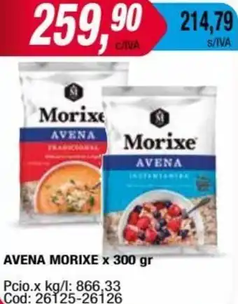 Maxiconsumo AVENA MORIXE x 300 gr oferta
