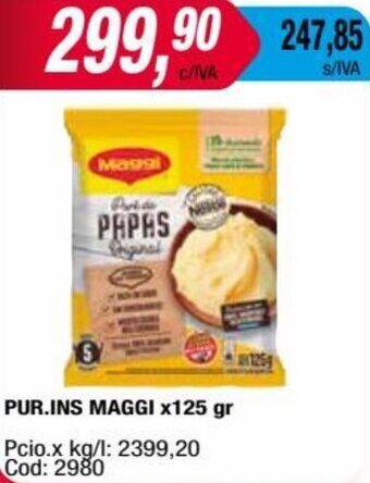 Maxiconsumo PUR.INS MAGGI x125 gr oferta