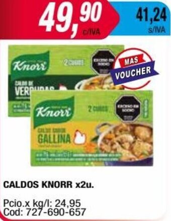 Maxiconsumo CALDOS KNORR x2u. oferta
