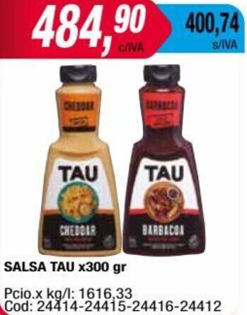 Maxiconsumo SALSA TAU X300 gr oferta