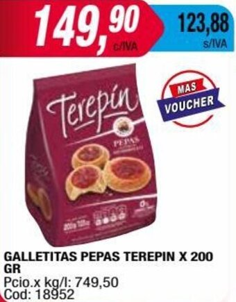 Maxiconsumo GALLETITAS PEPAS TEREPIN X 200 GR oferta