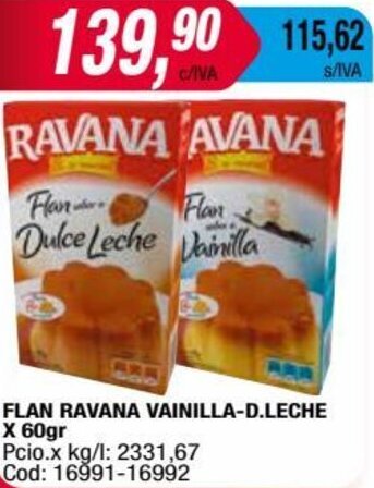 Maxiconsumo FLAN RAVANA VAINILLA-D.LECHE X 60gr oferta
