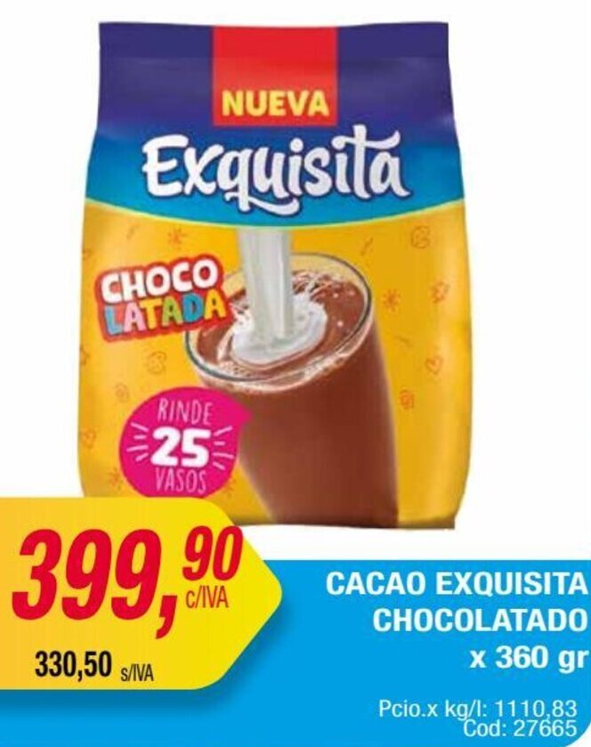 Maxiconsumo CACAO EXQUISITA CHOCOLATADO x 360 gr oferta