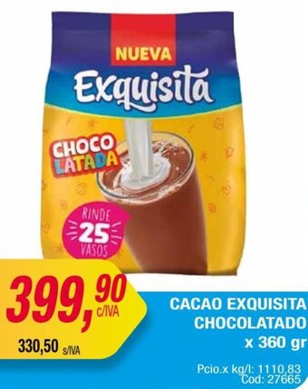 Maxiconsumo CACAO EXQUISITA CHOCOLATADO x 360 gr oferta