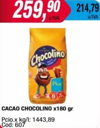 Maxiconsumo CACAO CHOCOLINO x180 gr oferta