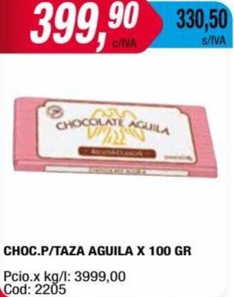 Maxiconsumo CHOC.P/TAZA AGUILA X 100 GR oferta