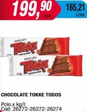 Maxiconsumo CHOCOLATE TOKKE TODOS oferta