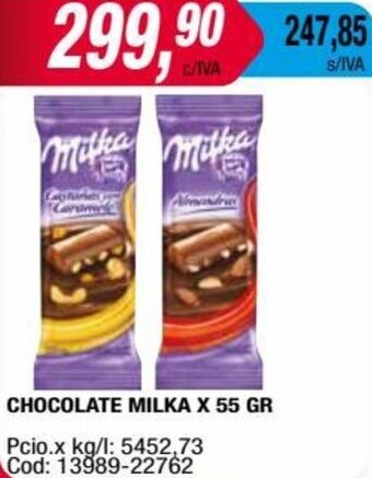 Maxiconsumo CHOCOLATE MILKA X 55 GR oferta