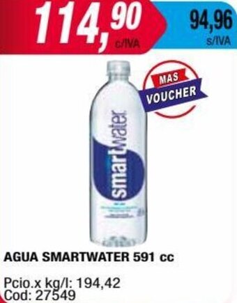 Maxiconsumo AGUA SMARTWATER 591 cc oferta