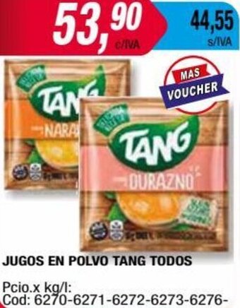 Maxiconsumo JUGOS EN POLVO TANG TODOS oferta