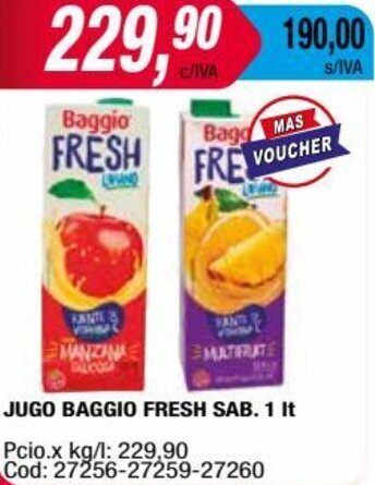 Maxiconsumo JUGO BAGGIO FRESH SAB. 1 It oferta