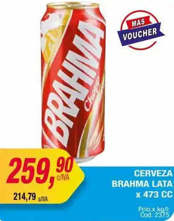 Maxiconsumo CERVEZA BRAHMA LATA x 473 CC oferta