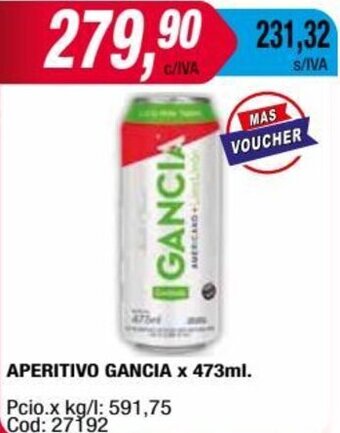 Maxiconsumo APERITIVO GANCIA x 473ml. oferta