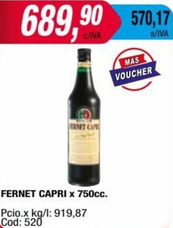 FERNET CAPRI x 750cc