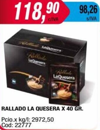 Maxiconsumo RALLADO LA QUESERA X 40 GR. oferta