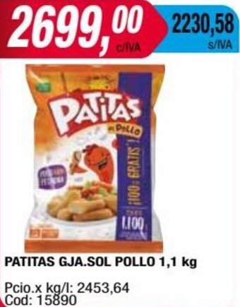 Maxiconsumo PATITAS GJA.SOL POLLO 1,1 kg oferta
