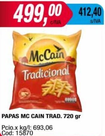 Maxiconsumo PAPAS MC CAIN TRAD. 720 gr oferta