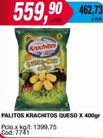 Maxiconsumo PALITOS KRACHITOS QUESO X 400gr oferta