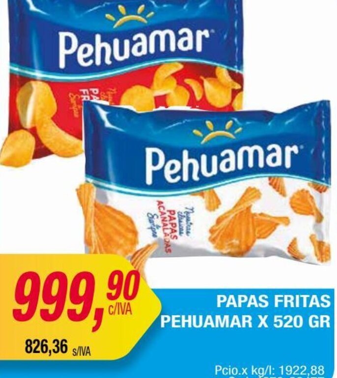 Maxiconsumo PAPAS FRITAS PEHUAMAR X 520 GR oferta