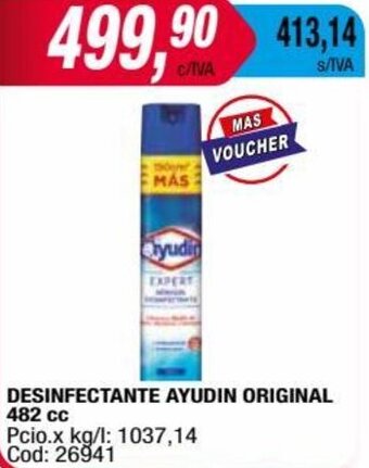 Maxiconsumo DESINFECTANTE AYUDIN ORIGINAL 482 cc oferta
