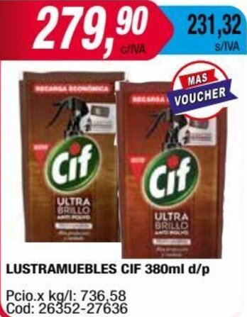 Maxiconsumo LUSTRAMUEBLES CIF 380ml d/p oferta