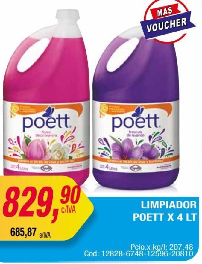 Maxiconsumo LIMPIADOR POETT X 4 LT oferta