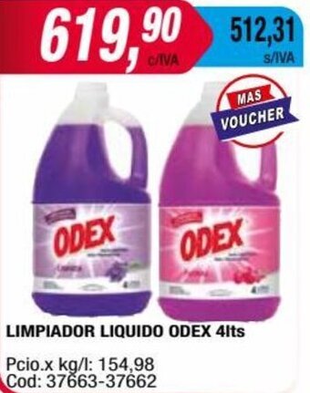 Maxiconsumo LIMPIADOR LIQUIDO ODEX 4lts oferta