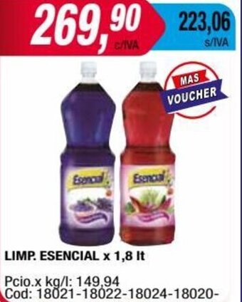 Maxiconsumo LIMP. ESENCIAL x 1,8 It oferta