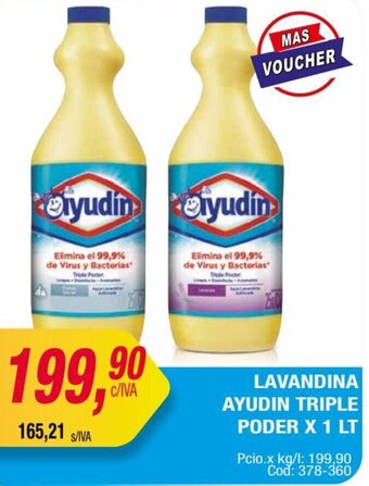 Maxiconsumo LAVANDINA AYUDIN TRIPLE PODER X 1 LT oferta