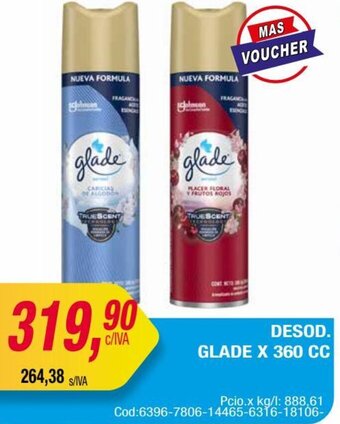 Maxiconsumo DESOD. GLADE X 360 CC oferta