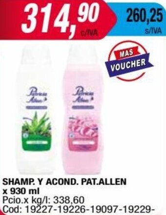 Maxiconsumo SHAMP. Y ACOND. PAT.ALLEN x 930 ml oferta