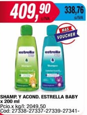 Maxiconsumo SHAMP. Y ACOND. ESTRELLA BABY x 200 ml oferta