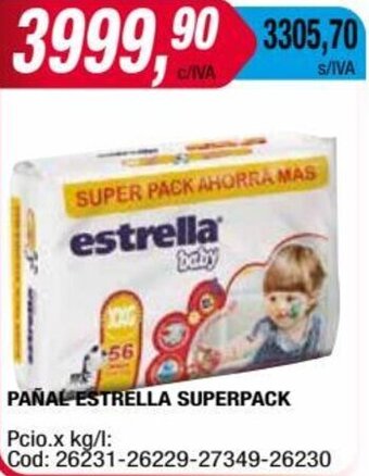 Maxiconsumo PAÑAL ESTRELLA SUPERPACK oferta