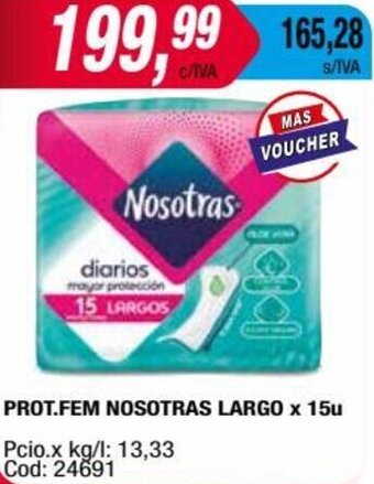 Maxiconsumo PROT.FEM NOSOTRAS LARGO x 15u oferta