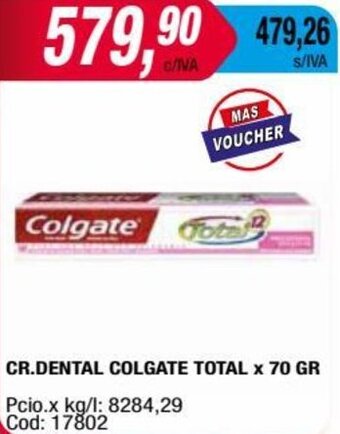 Maxiconsumo CR.DENTAL COLGATE TOTAL x 70 GR oferta