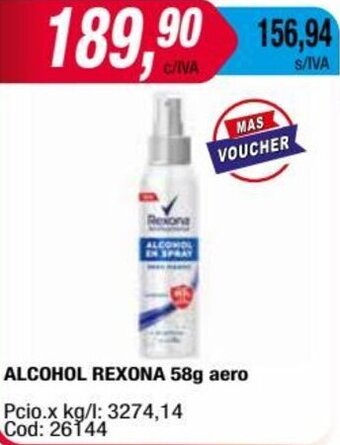 Maxiconsumo ALCOHOL REXONA 58g aero oferta