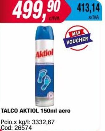 Maxiconsumo TALCO AKTIOL 150ml aero oferta
