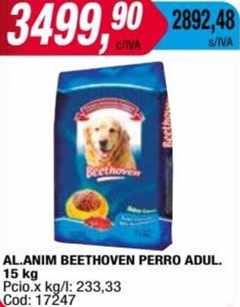Maxiconsumo AL.ANIM BEETHOVEN PERRO ADUL. 15 kg oferta