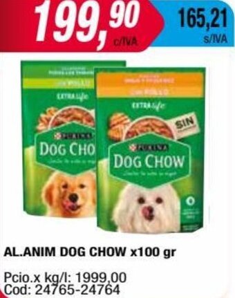 Maxiconsumo AL.ANIM DOG CHOW x100 gr oferta