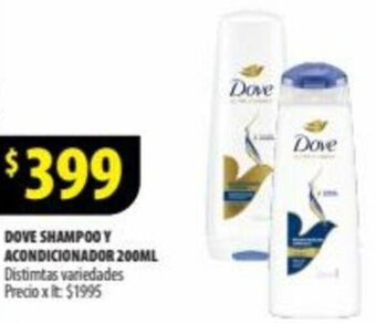 Punto Mayorista DOVE SHAMPOO Y ACONDICIONADOR 200ML oferta