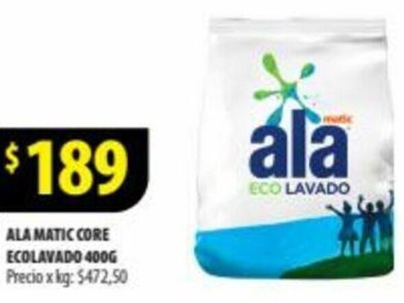 Punto Mayorista ALA MATIC CORE ECOLAVADO 400G oferta