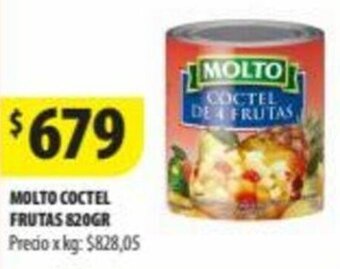 Punto Mayorista MOLTO COCTEL FRUTAS 820GR oferta