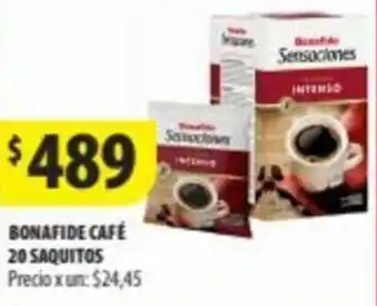 Punto Mayorista BONAFIDE CAFÉ 20 SAQUITOS oferta