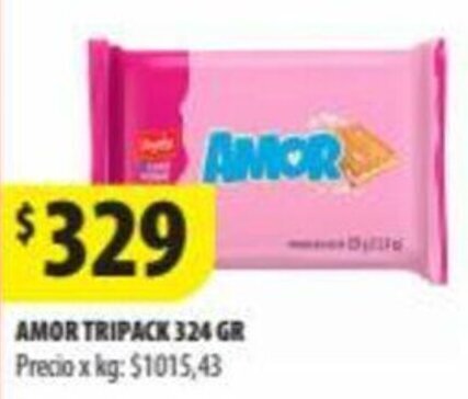 Punto Mayorista AMOR TRIPACK 324 GR oferta