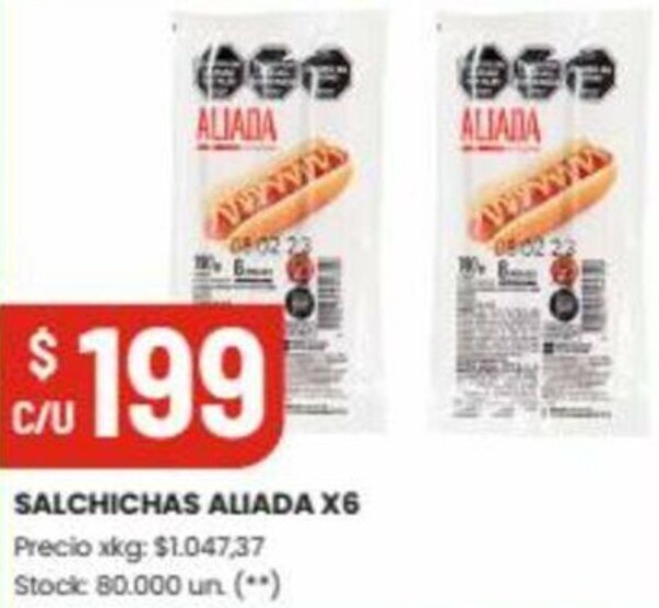 Punto Mayorista SALCHICHAS ALIADA X6 oferta