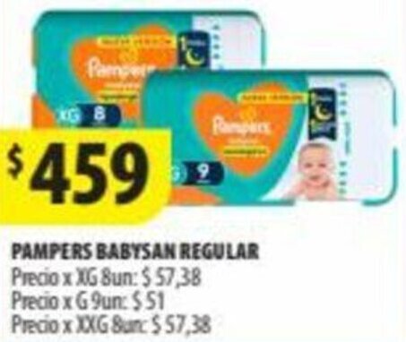 Punto Mayorista PAMPERS BABYSAN REGULAR oferta