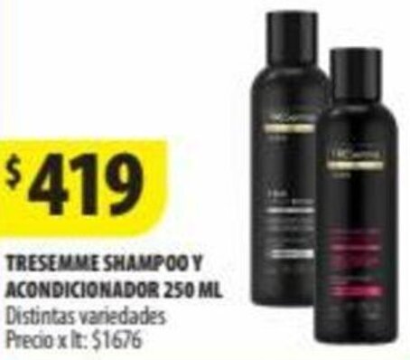 Punto Mayorista TRESEMME SHAMPOO Y ACONDICIONADOR 250 ML oferta