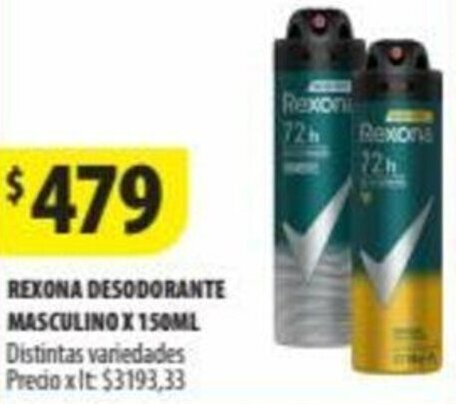 Punto Mayorista REXONA DESODORANTE MASCULINOX 150ML oferta