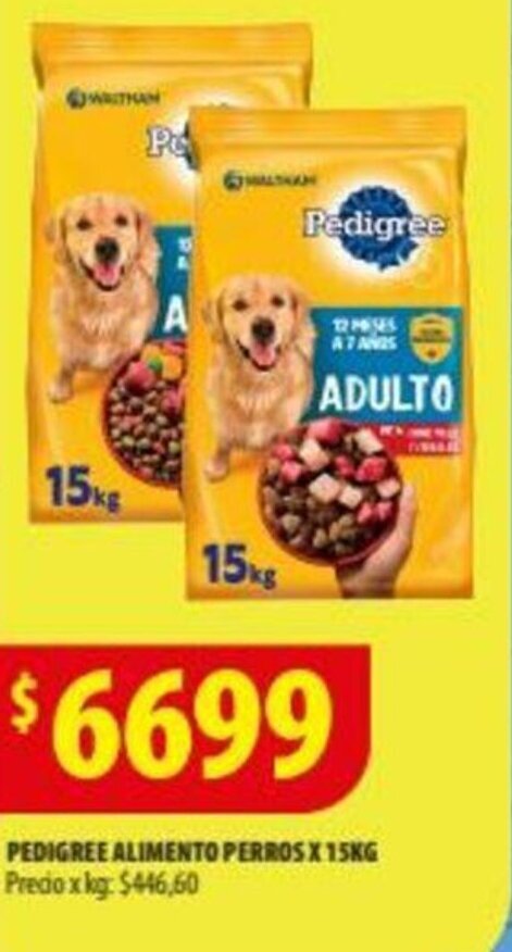 Punto Mayorista PEDIGREE ALIMENTO PERROS X 15KG oferta