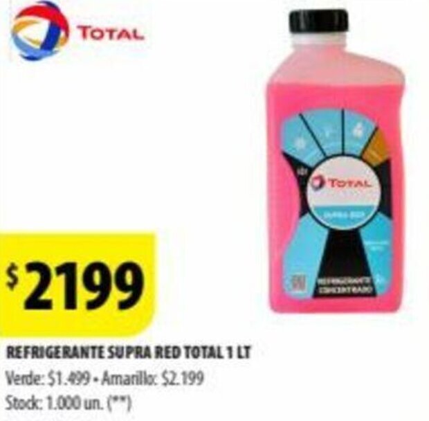 Punto Mayorista REFRIGERANTE SUPRA RED TOTAL 1 LT oferta